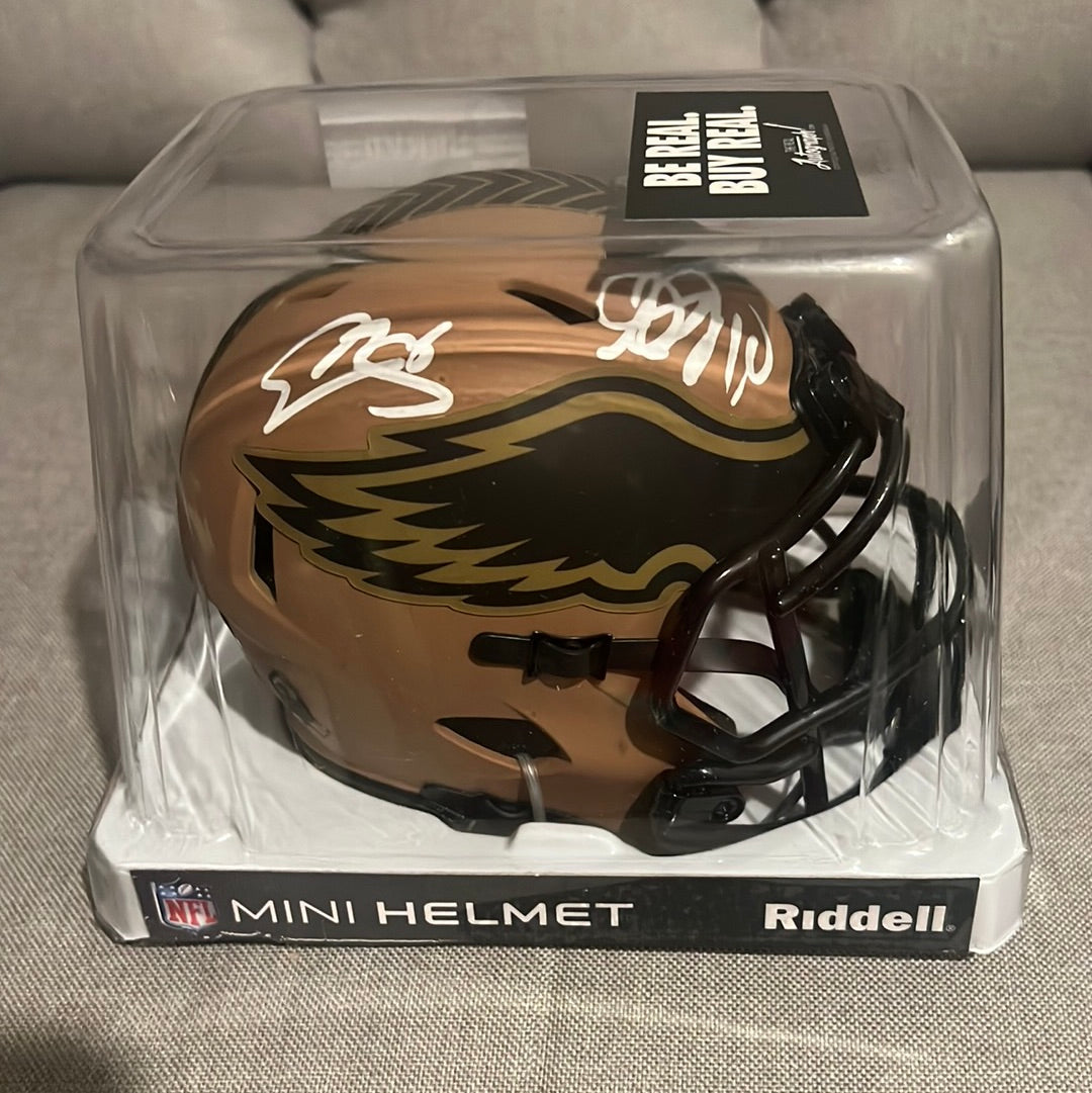 Donovan McNabb & Desean Jackson signed mini helmet