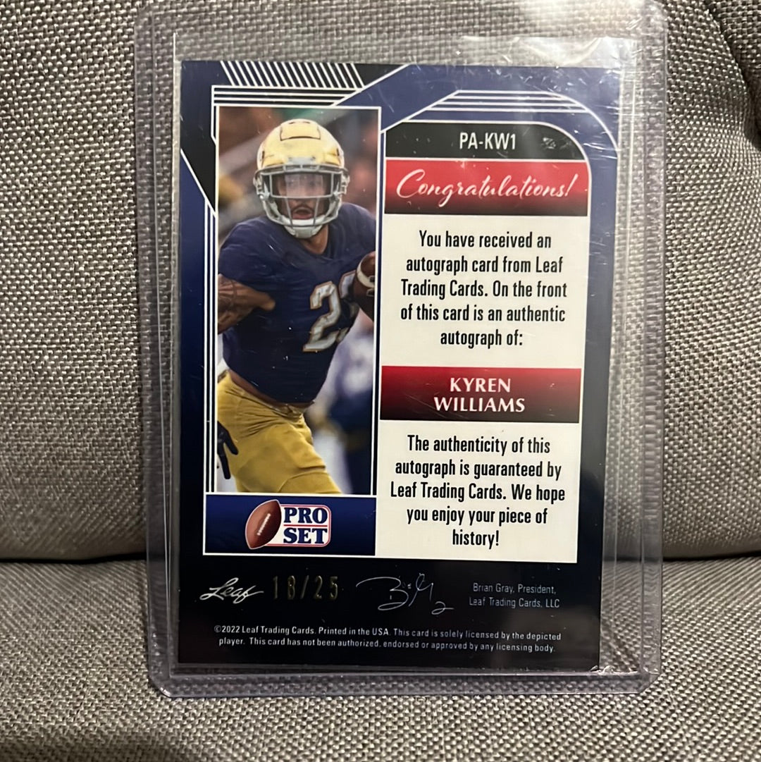 Kyren Williams Autographed Rookie Card