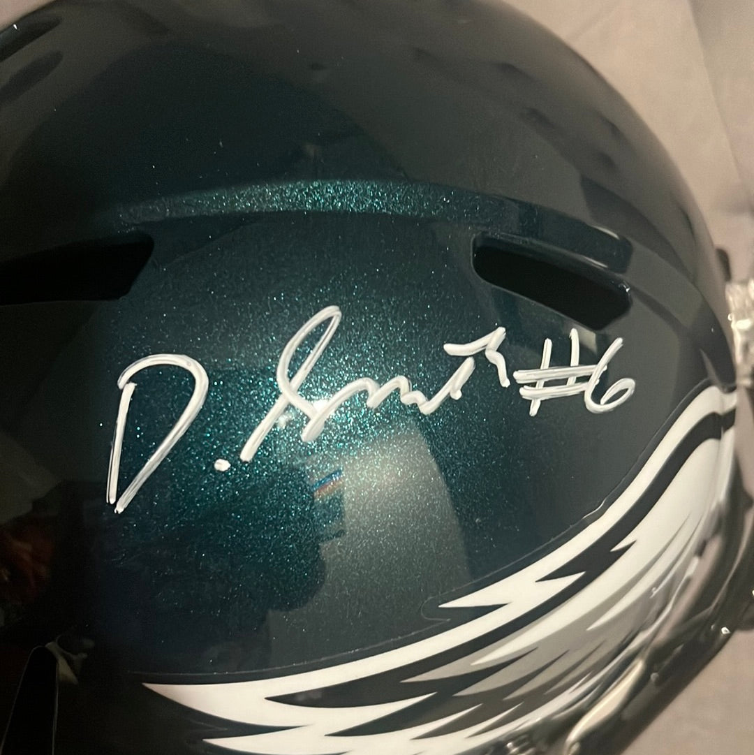 Riddell Signed Full Size Devonta Smith Helmet