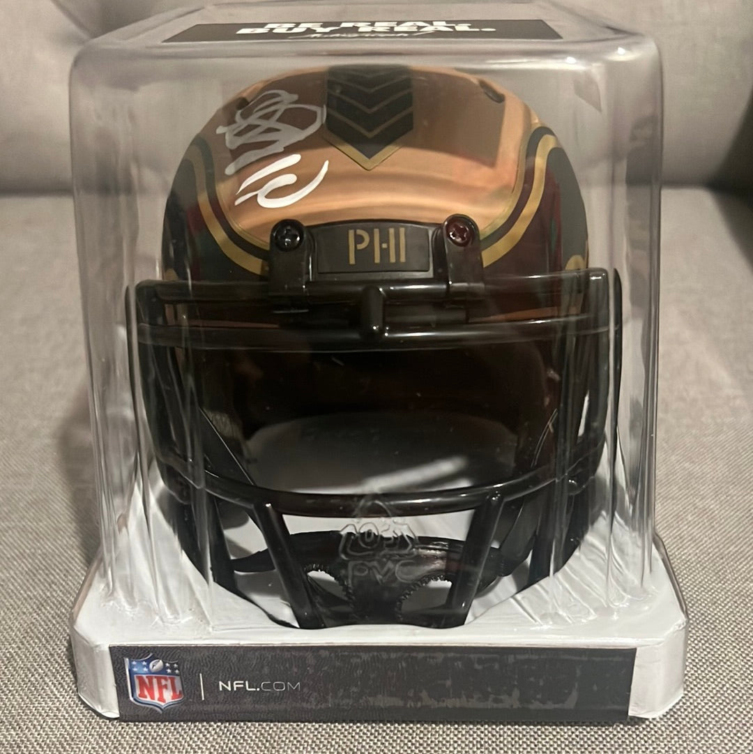 Donovan McNabb & Desean Jackson signed mini helmet